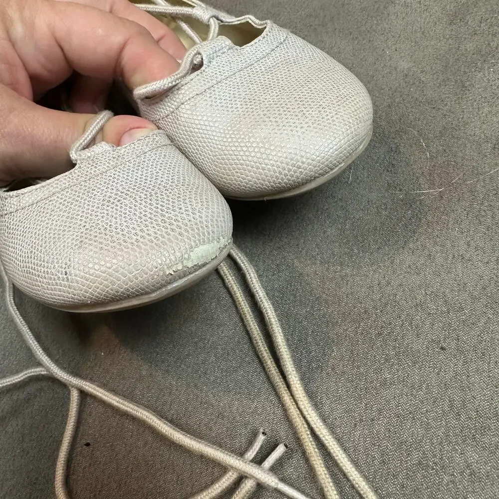 Gymboree Lace-Up Ballet Flats Shoes Girls Size 13 Elegant Formal Evening